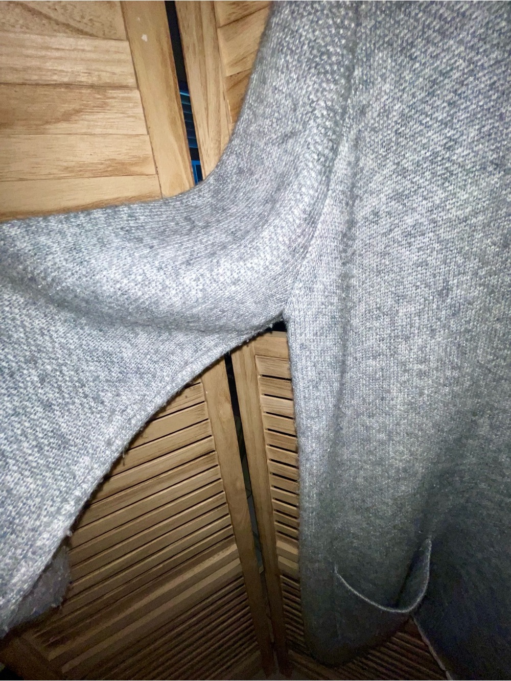 Style & Co XL Gray Sherpa Trim Open Front Cardigan Cozy Pockets Casual Chic - Picture 3 of 12